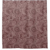 茶色のペイズリーシャワーカーテン シャワーカーテン (正面)