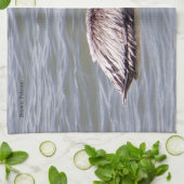 茶色のペリカンキッチンタオル キッチンタオル (折り畳み)