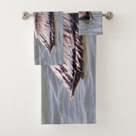 茶色のペリカンタオルセット バスタオルセット