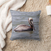 茶色のペリカン枕 クッション (ブランケット)