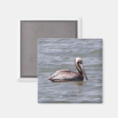 茶色のペリカン磁石 マグネット (正面/裏面)