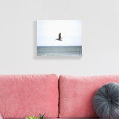 茶色のペリ飛んでいるカンの上の海色8 x 10 キャンバスプリント (インサイチュ (リビング))