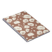 茶色のポピー畑クリーム ノートブック (右側)