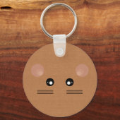 茶色のマウスキーチェーン キーホルダー (正面)