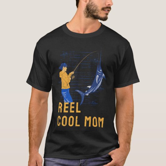 茶色のマスに魚 Tシャツ (正面)
