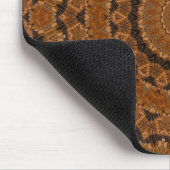 茶色のマンダラホイール マウスパッド (コーナー)