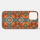 茶色のマンダラ絵を描の継ぎ目のない模様b Case-Mate iPhoneケース (裏面 (横))