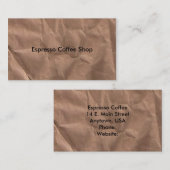 茶色のマーリング付き名刺 名刺 (正面/裏面)