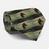 茶色のミニチュアウマ ネクタイ (ロール)