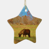 茶色のミニチュアポニー セラミックオーナメント (右)