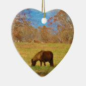 茶色のミニチュアポニー セラミックオーナメント (右)