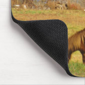 茶色のミニチュアポニー マウスパッド (コーナー)