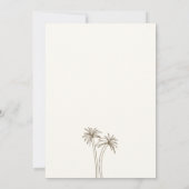 茶色のミニマル結婚リスト 招待状 (裏面)