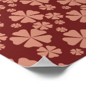 茶色のミュートされたフローラ抽象芸術デジタルダウンロードと ポスター (角)