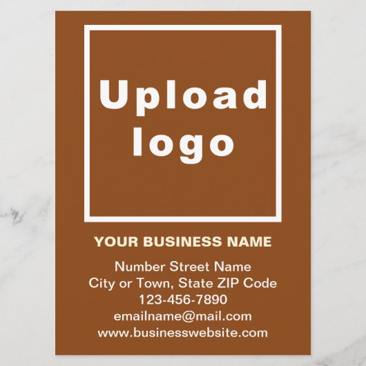 茶色のメニューカードのビジネス製品と価格 メニュー (裏面)