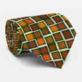 茶色のモダンモザイクタイル模様 ネクタイ (ロール)