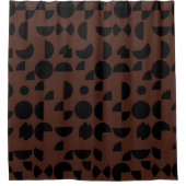 茶色のモダン幾何エレガント部部族 シャワーカーテン (正面)