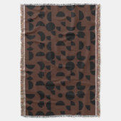 茶色のモダン幾何エレガント部部族 スローブランケット (正面縦)