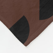 茶色のモダン幾何エレガント部部族 フリースブランケット (角)
