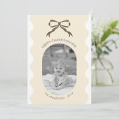 茶色のモダン弓の斜面感謝写真 シーズンカード (スタンド正面)