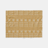 茶色のモダン泥の布のアフリカパターン フリースブランケット (正面(横))