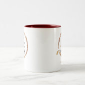 茶色のモダン生活はコーヒーのマグが悪いために短すぎる ツートーンマグカップ (中央)