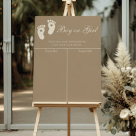 茶色のモダン足跡の性別の予測を明らかにする ポスター