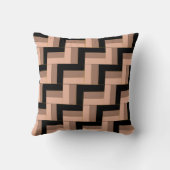 茶色のモチャ黒い幾何学長方形 クッション (裏面)