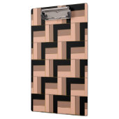 茶色のモチャ黒い幾何学長方形 クリップボード (左)