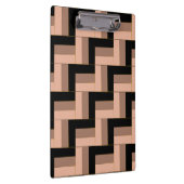 茶色のモチャ黒い幾何学長方形 クリップボード (右)