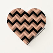 茶色のモチャ黒い幾何学長方形 ノートブック (裏面)