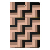 茶色のモチャ黒い幾何学長方形 ミニクリップボード (裏面)