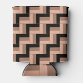 茶色のモチャ黒い幾何学長方形 缶クーラー (正面)