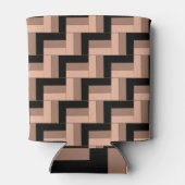 茶色のモチャ黒い幾何学長方形 缶クーラー (裏面)