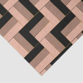 茶色のモチャ黒い幾何学長方形 薄葉紙 (詳細)