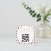 茶色のモロッコのタイル QR コード 結婚式 エンクロージャーカード (スタンド正面)