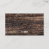 茶色のユニーク木の馬の写真Equestrian 名刺 (裏面)