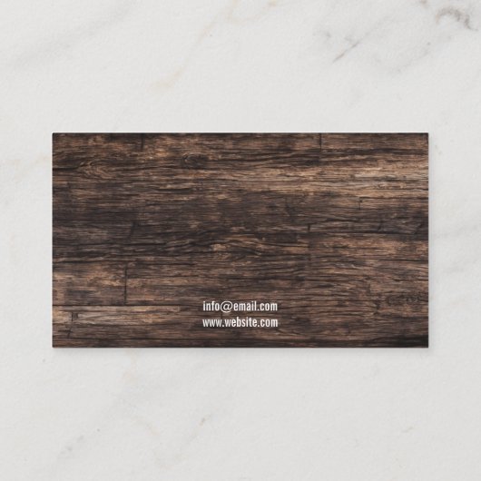 茶色のユニーク木の馬の写真Equestrian 名刺 (裏面)