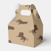 茶色のライオンのシルエット フェイバーボックス (裏面サイド)