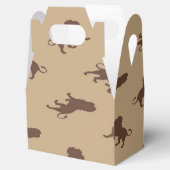 茶色のライオンのシルエット フェイバーボックス (オープン)