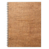 茶色のラップ布の背景またはサック布 ノートブック (正面)