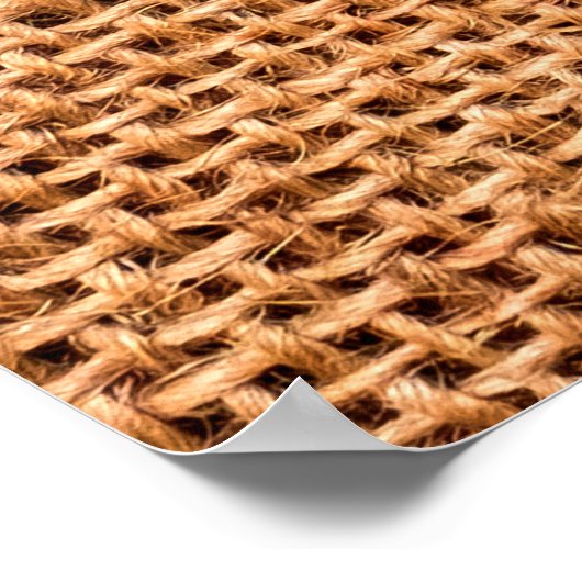 茶色のラップ布の背景またはサック布 ポスター (角)