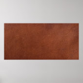 茶色のレザーのテクスチャ ポスター (正面)