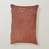 茶色のレザーテクスチャ背景テクスチャ、抽象芸術、a アクセントクッション (裏面(縦))