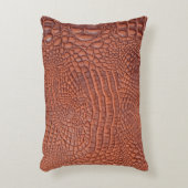 茶色のレザーテクスチャ背景テクスチャ、抽象芸術、a アクセントクッション (正面(垂直))