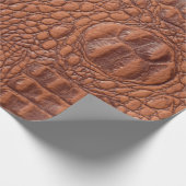 茶色のレザーテクスチャ背景デザイン、お気に入り、抽象 ラッピングペーパー (角)