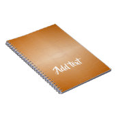 茶色のレザーテクスチャ ノートブック (右側)
