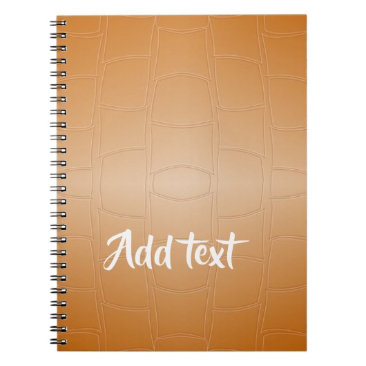 茶色のレザーテクスチャ ノートブック (正面)