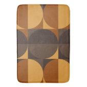 茶色のレトロサークル バスマット (正面縦)