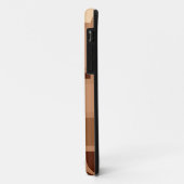茶色のレトロモダン正方形パターン Case-Mate iPhoneケース (裏面/左)